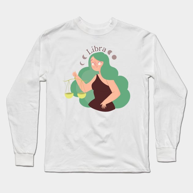 Libra Long Sleeve T-Shirt by gnomeapple